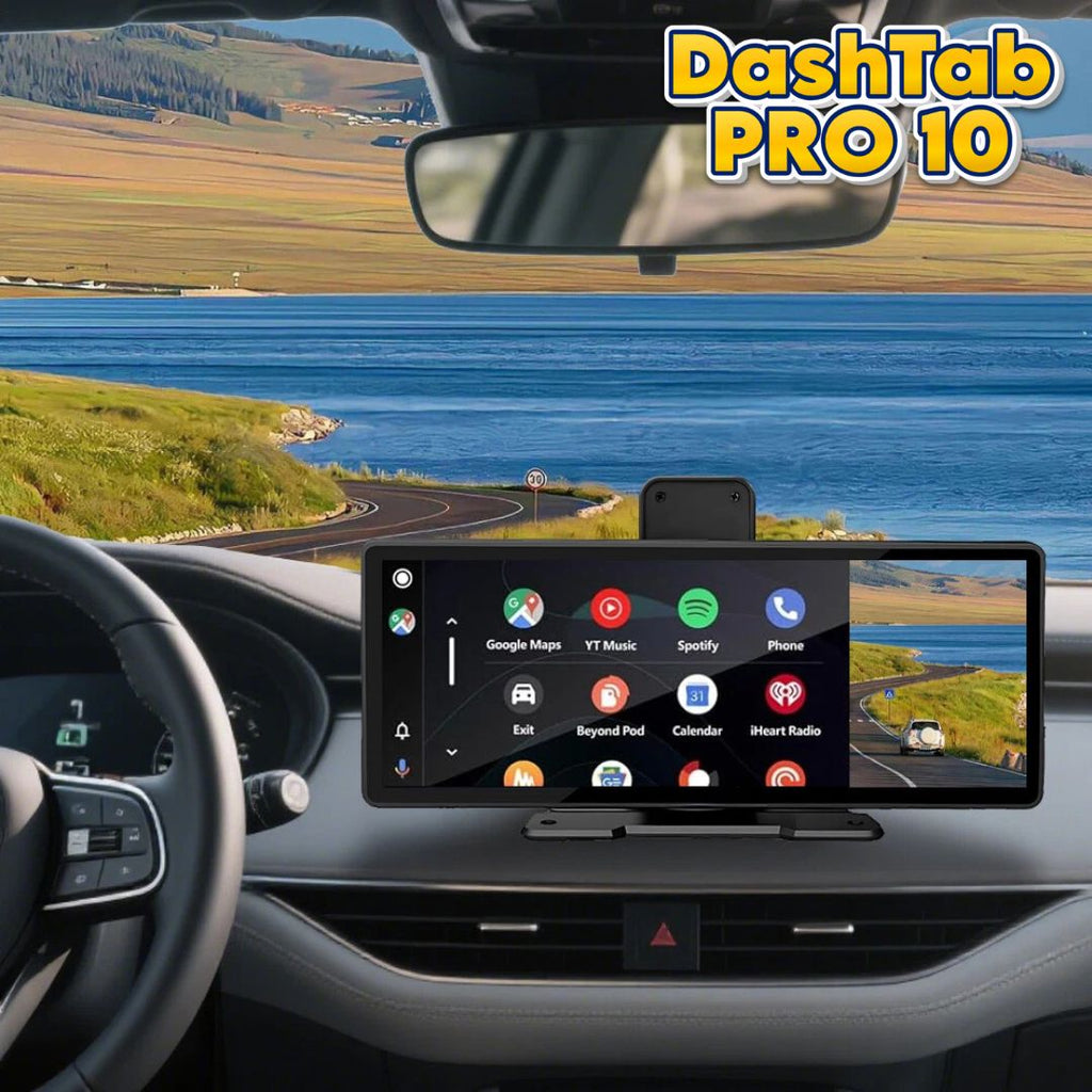 DashTab™ PRO 10 - Car Infotainment Unit + Front Dashcam + Reverse Parking Camera