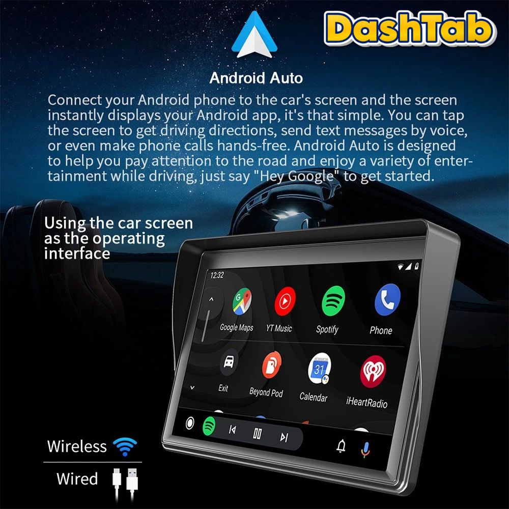 DashTab™ Mini 7 - Car Infotainment Unit + BONUS Reverse Parking Camera