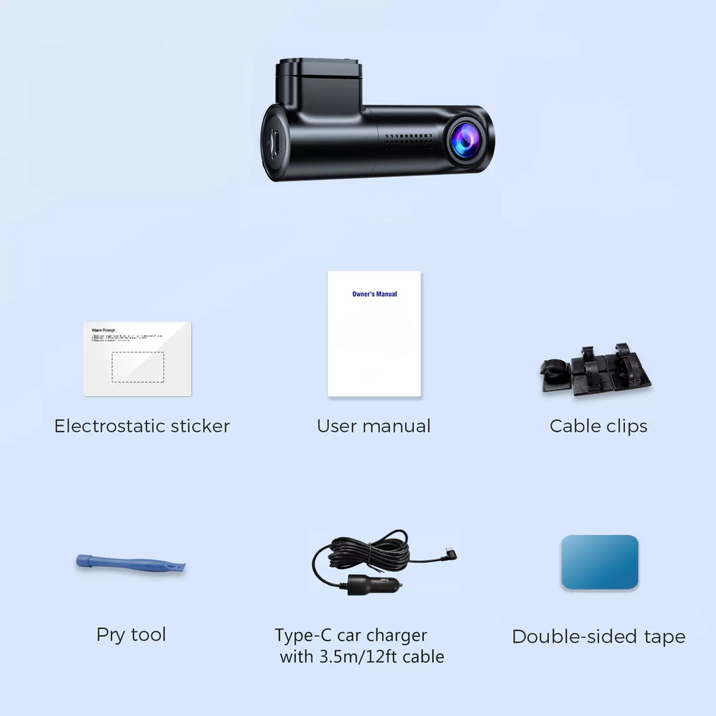 Front Dashcam Set - Full HD 1080P