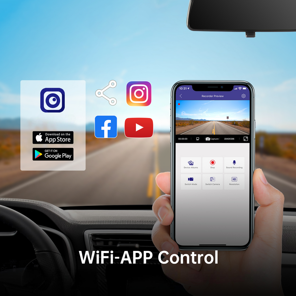 Front Dashcam Set - Full HD 1080P