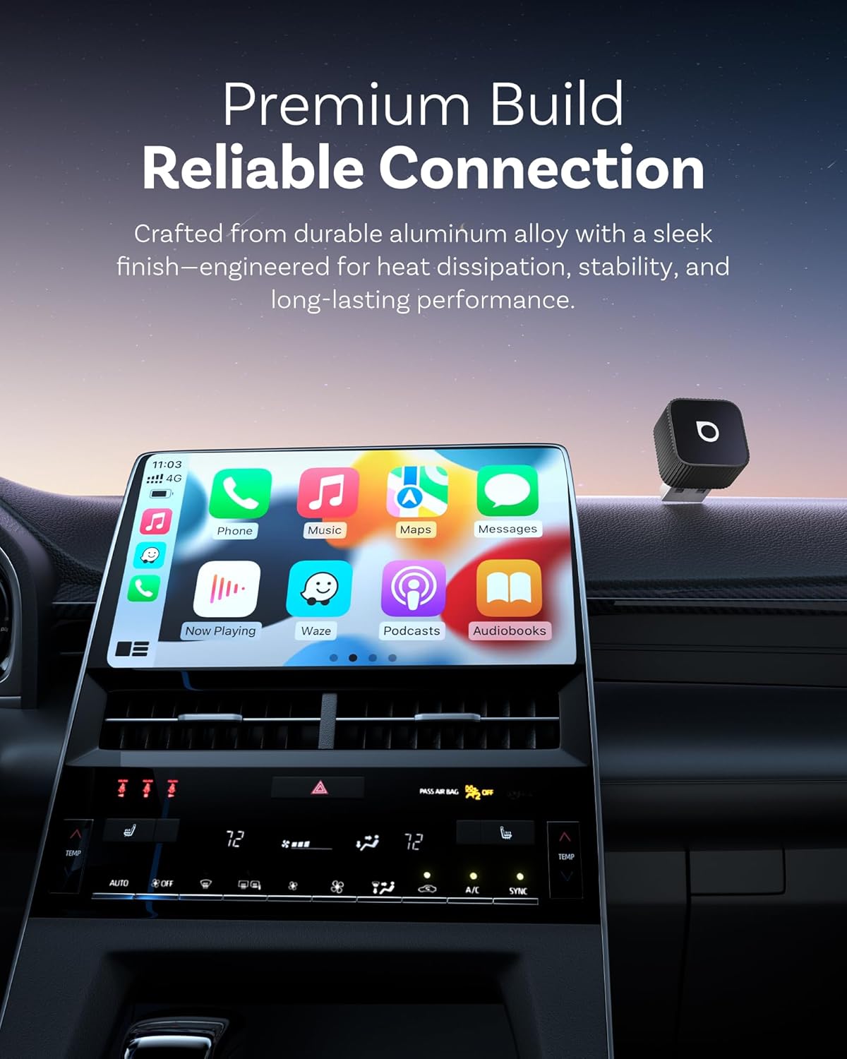 Mini Universal Wireless CarPlay and Android Auto Adapter