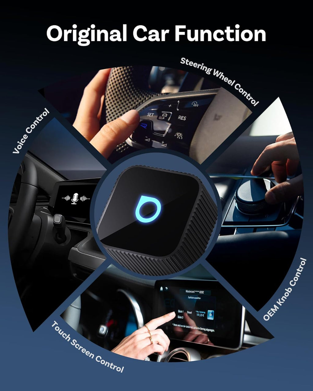 Mini Universal Wireless CarPlay and Android Auto Adapter