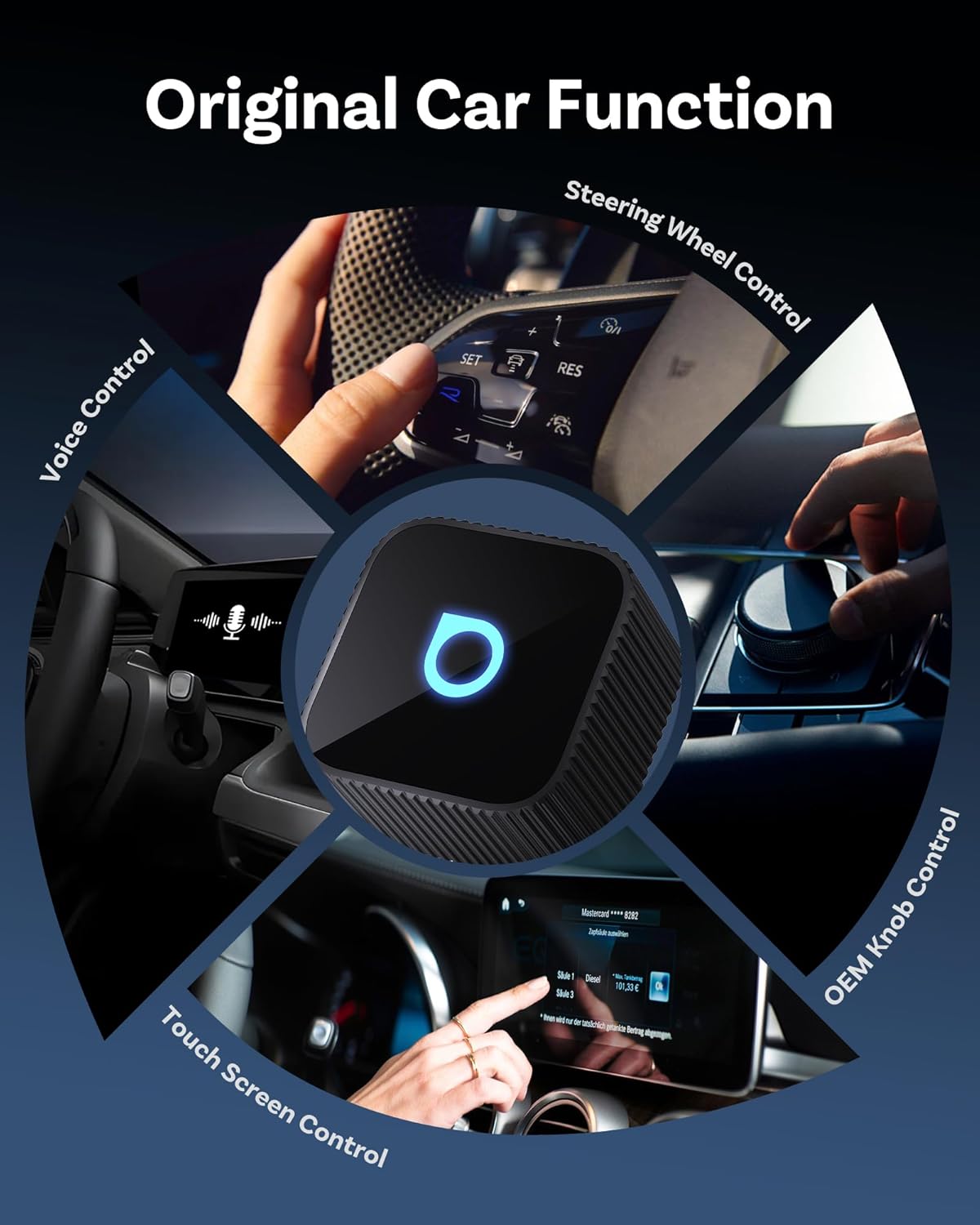 Mini Universal Wireless CarPlay and Android Auto Adapter